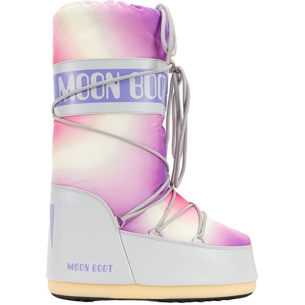 Women’s Moon Boots Glacier Grey Pink Tie Dye NWT Size 6 (3.5-6) Brand New